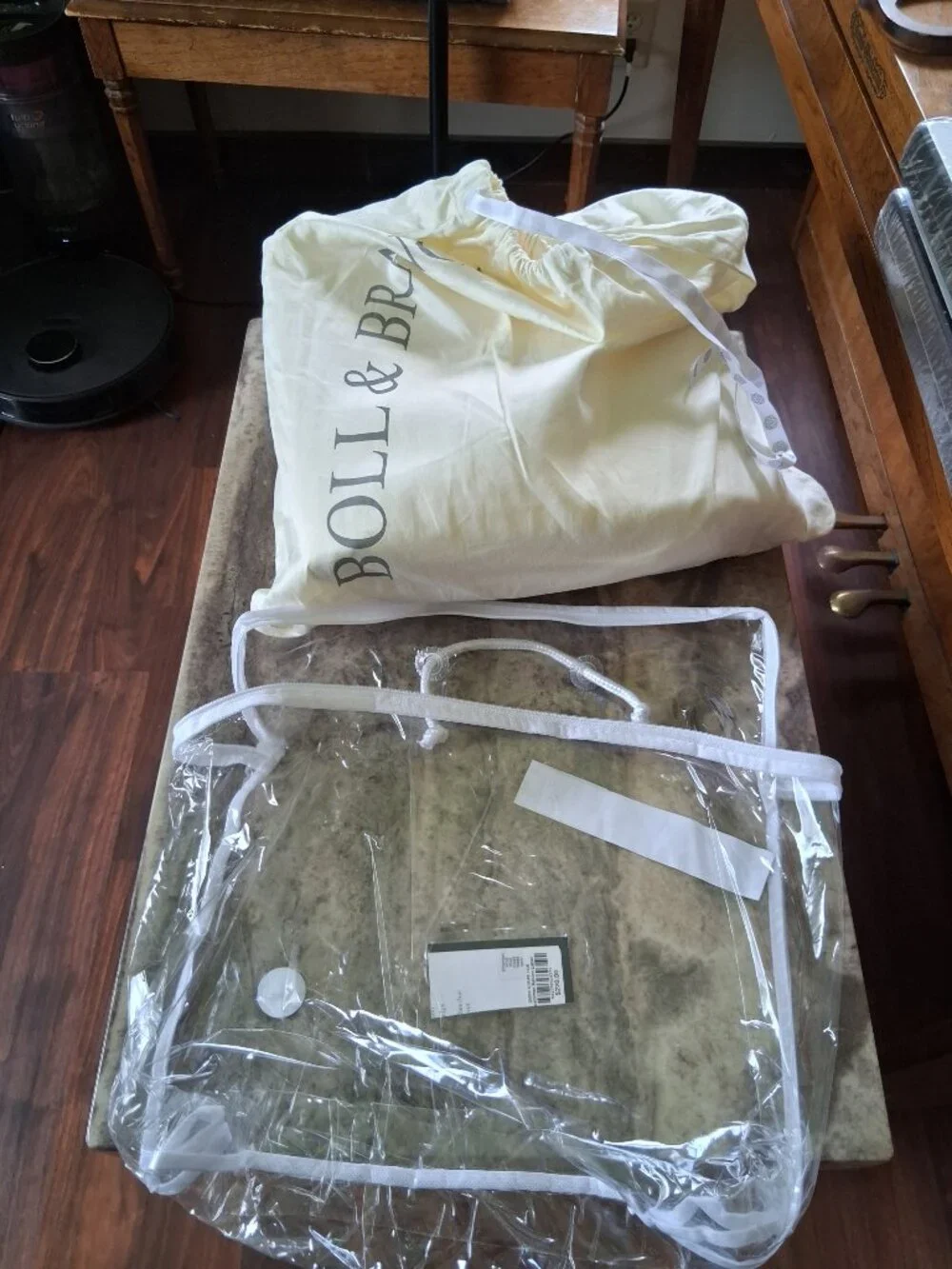 Boll & Branch Signature Hemmed Cream KING Organic Cotton Duvet Cover & Shams Set